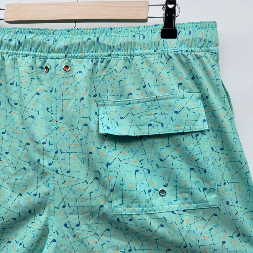 Robert Graham Swim Trunks Mens XL Teal New